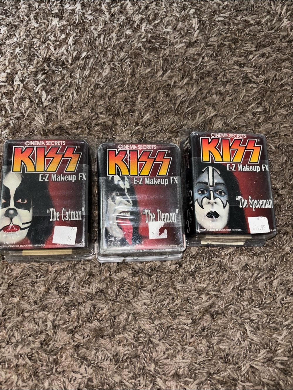 Cinema Secrets KISS E-Z Face Paint FX Kit Set 3 Catman Demon Spaceman